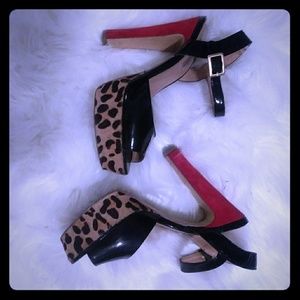 Steve Madden Dynemite Red Cheetah Print Heels